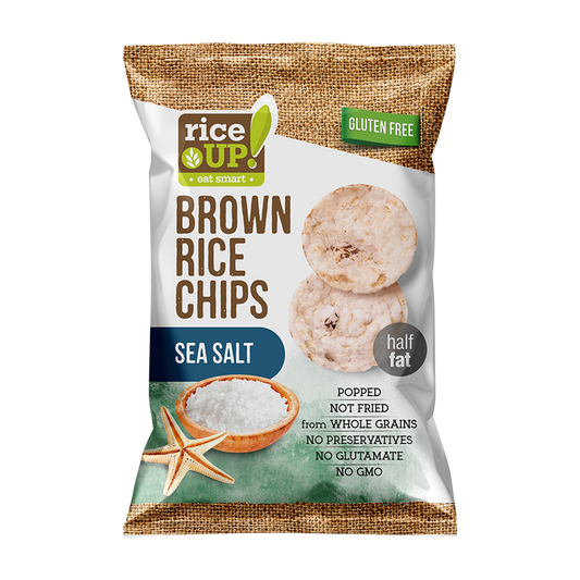 BROWN RICE CHIPS SEA SALT 60 GR RICE UP!