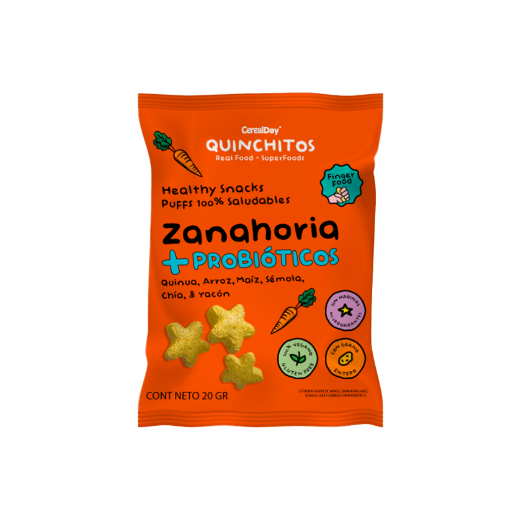 QUINCHITOS PROBIOTICO PUFFS ZANAHORIA 20 MG