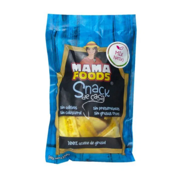 SNACK MIX NATIVO (YUCA, CAMOTE Y PLATANO) 120 GR - MAMA FOODS